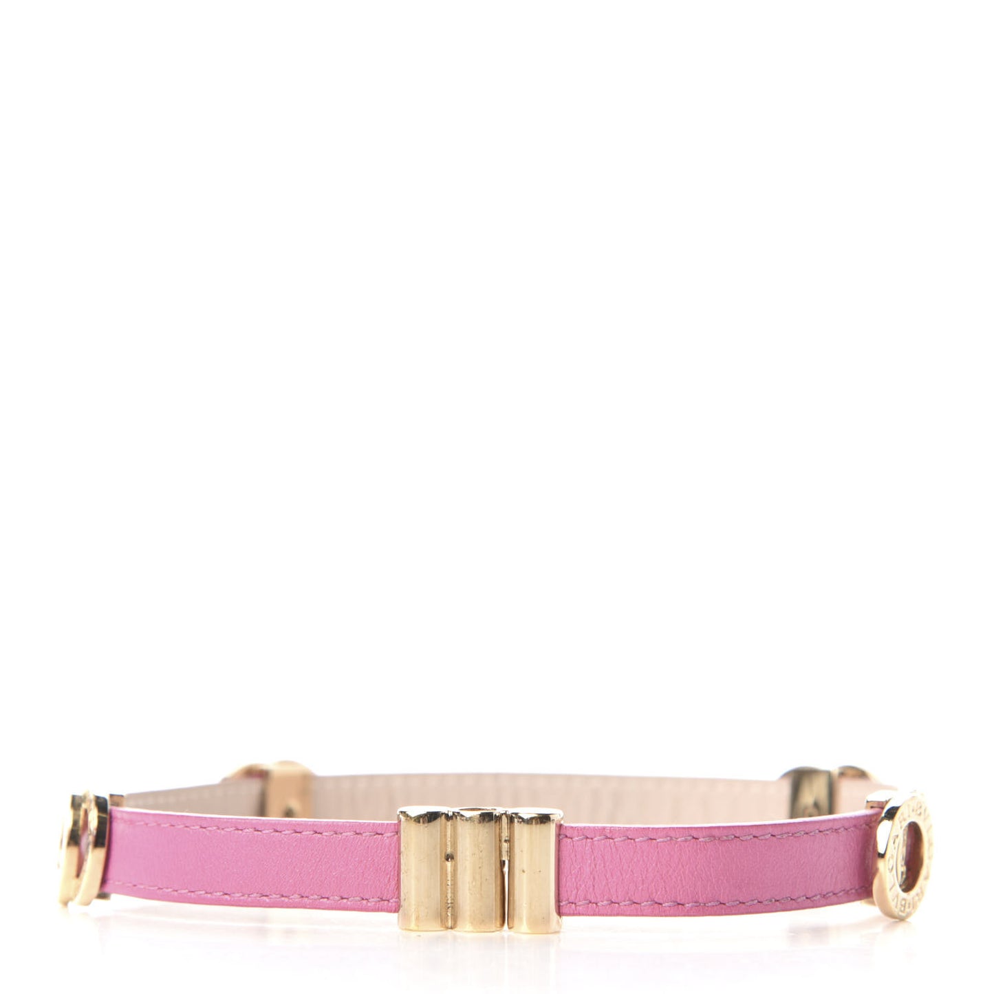 Calfskin Double Coil Bracelet Pink