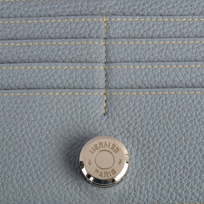 Hermes Togo Dogon Recto Verso Wallet Bleu Lin 10 of 11