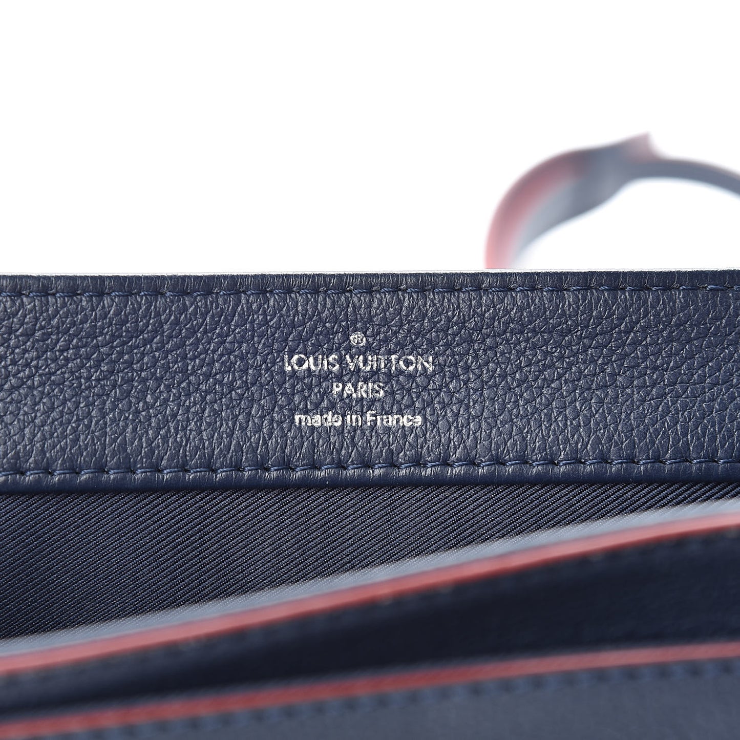 Calfskin Lockme II Chain Bag BB Marine Rouge