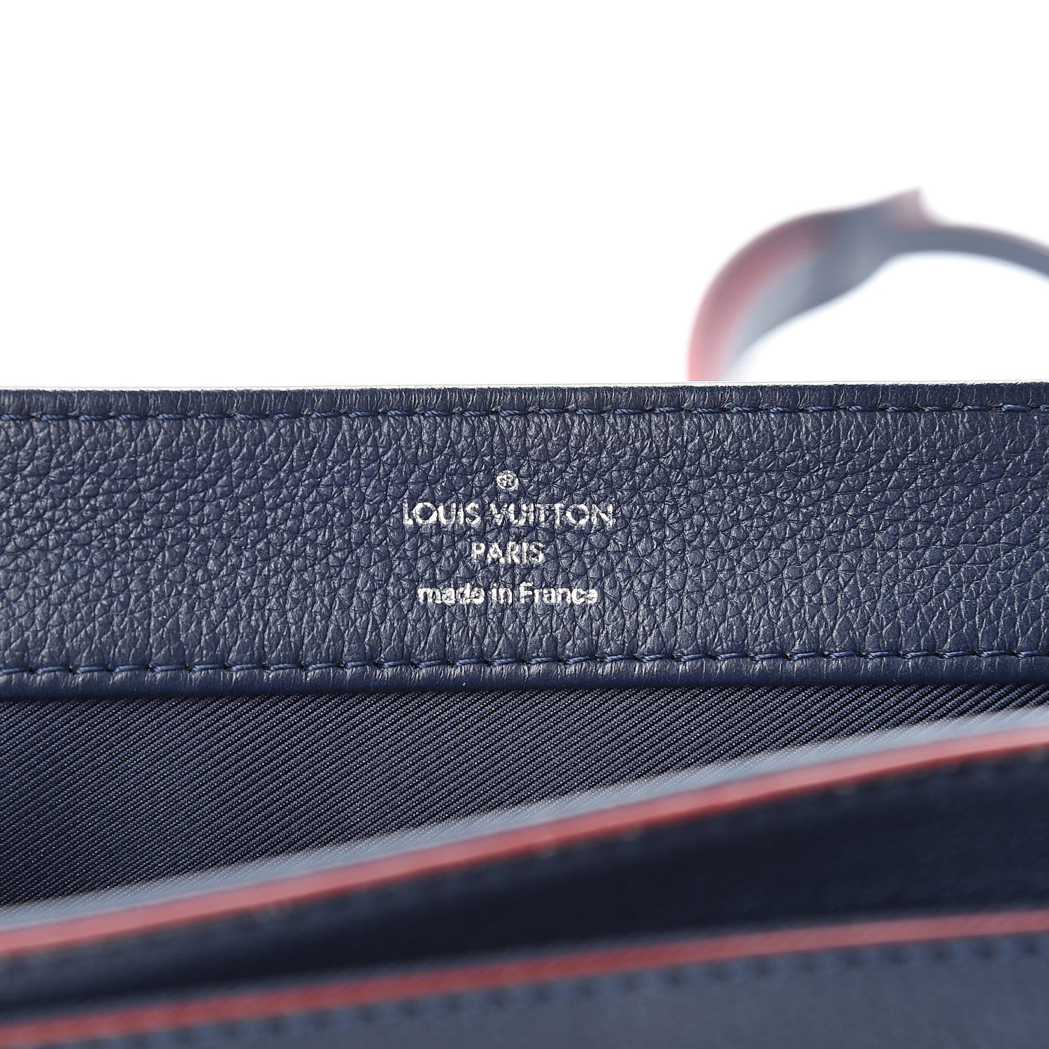 Louis Vuitton Calfskin Lockme II Chain Bag BB Marine Rouge 6 of 12