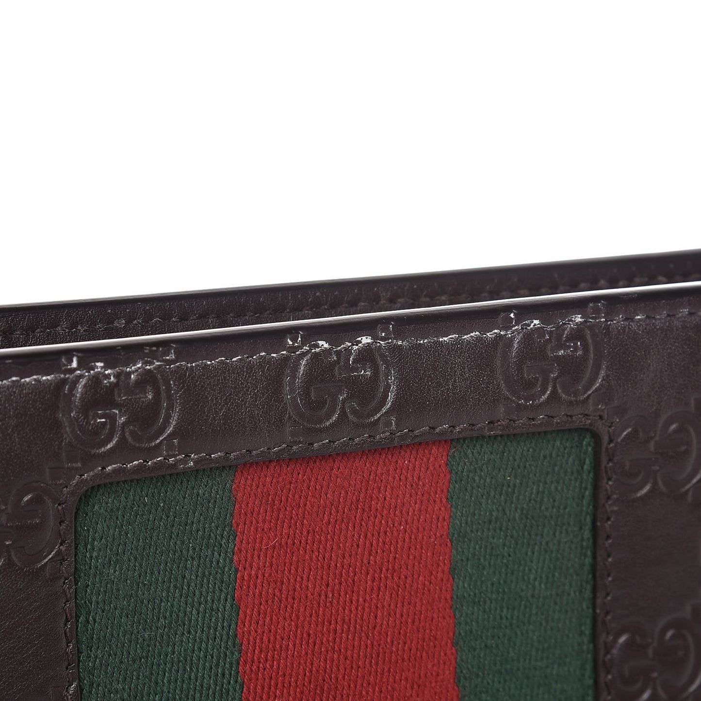 Guccissima Signature Web New Web Cosmetic Case Chocolate