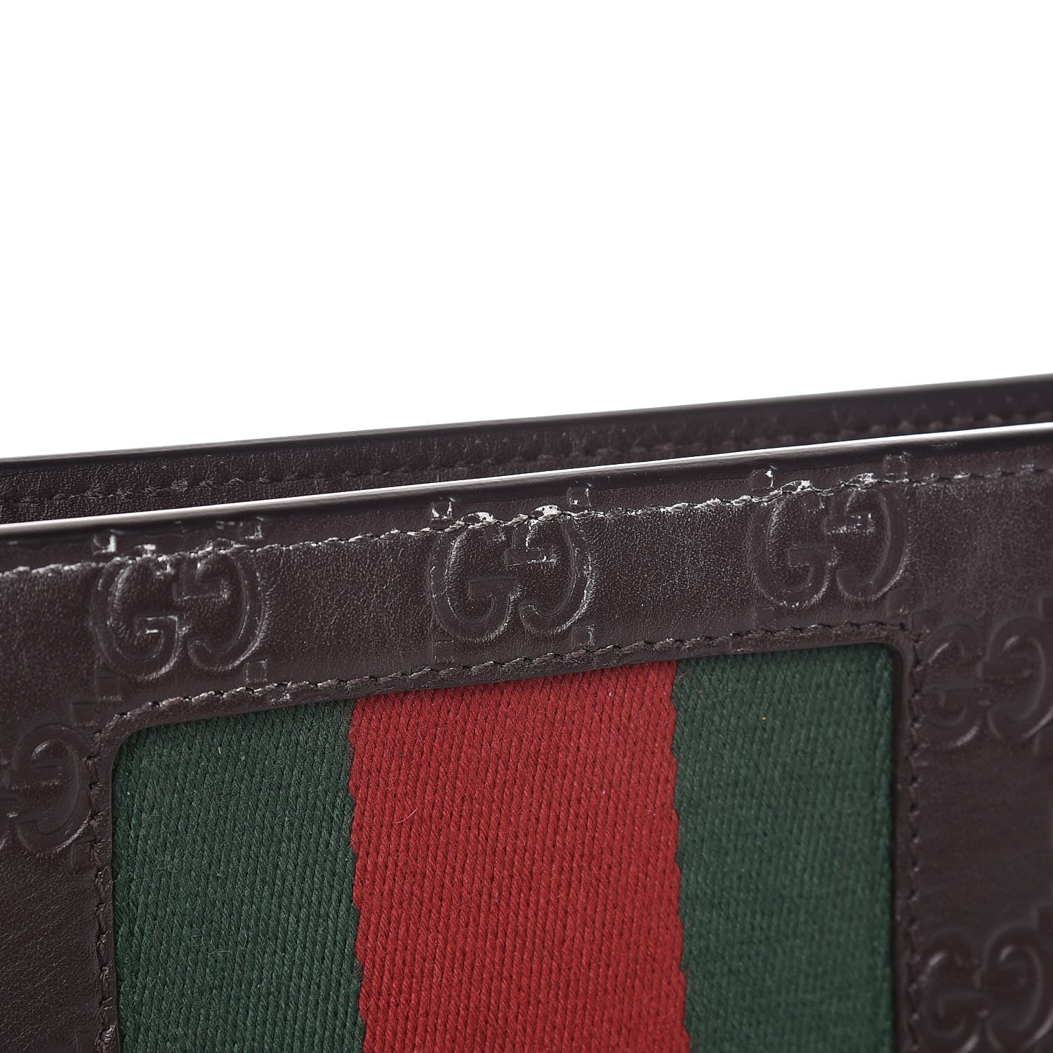 Gucci Guccissima Signature Web New Web Cosmetic Case Chocolate 8 of 9