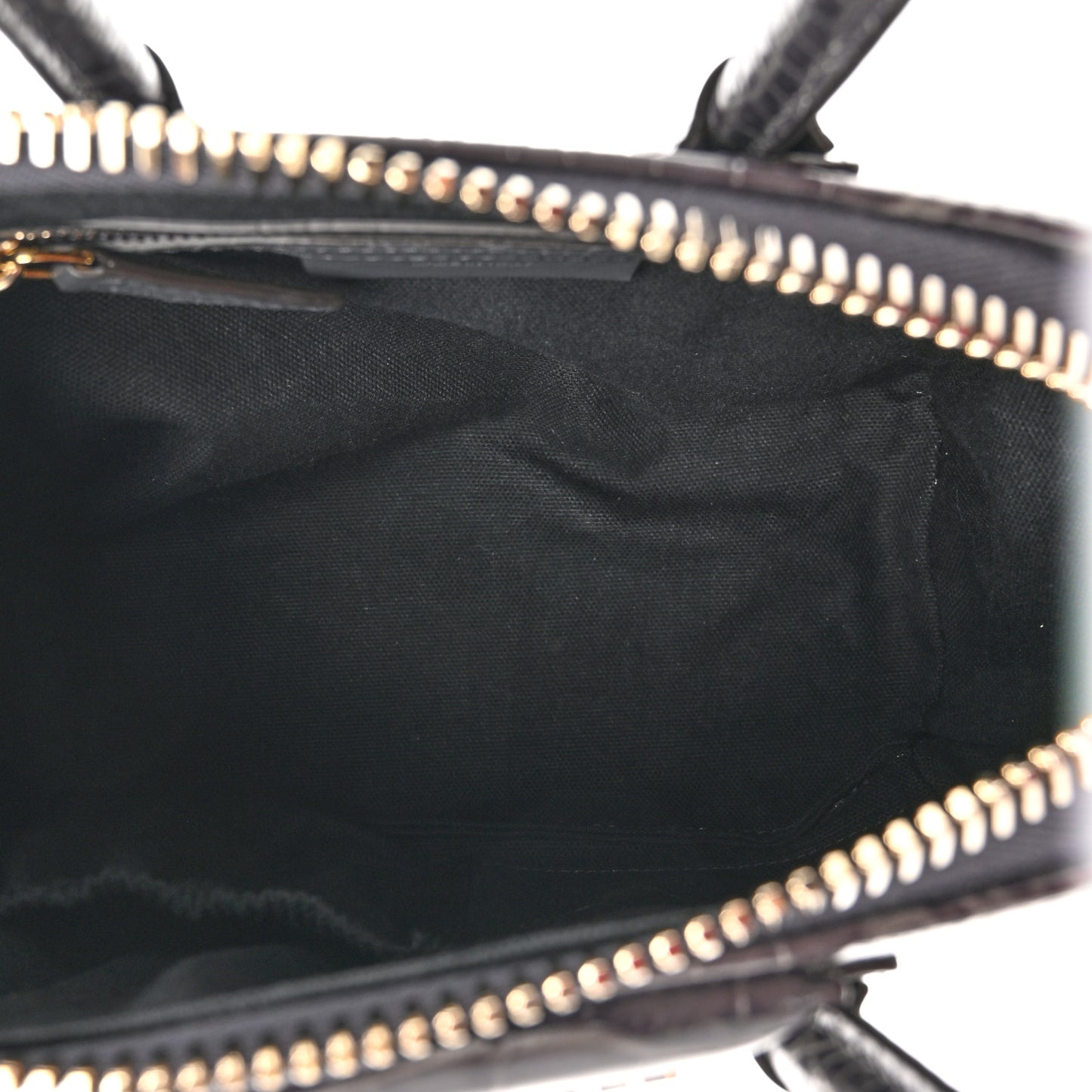 Calfskin Crocodile Embossed Mini Antigona Storm Grey