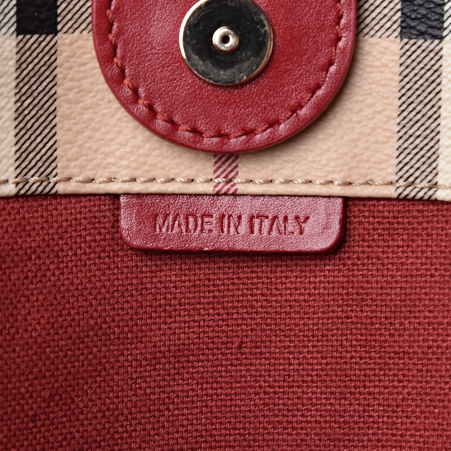 Haymarket Check Small Canterbury Tote Coral Red