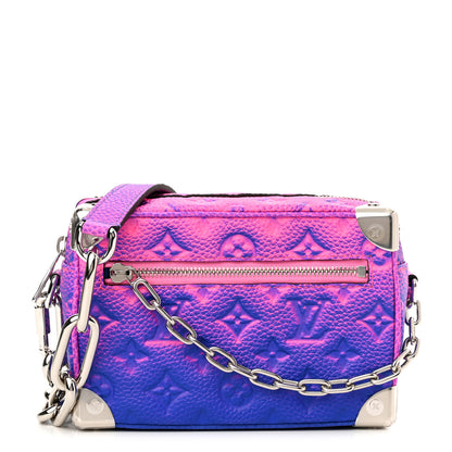 Louis Vuitton Taurillon Illusion Mini Soft Trunk Bleu Rose 1 of 10