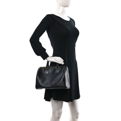 Louis Vuitton Epi Speedy 25 Black 2 of 8