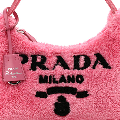 Prada Terry Cloth Mini Re-Edition 2000 Bag Petalo Black 10 of 10