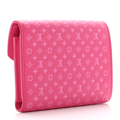 Louis Vuitton Calfskin Nanogram Embossed Victorine Wallet Rose 3 of 6