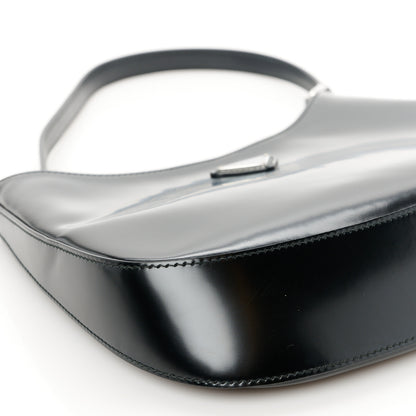 Prada Spazzolato Cleo Shoulder Bag Black 9 of 10