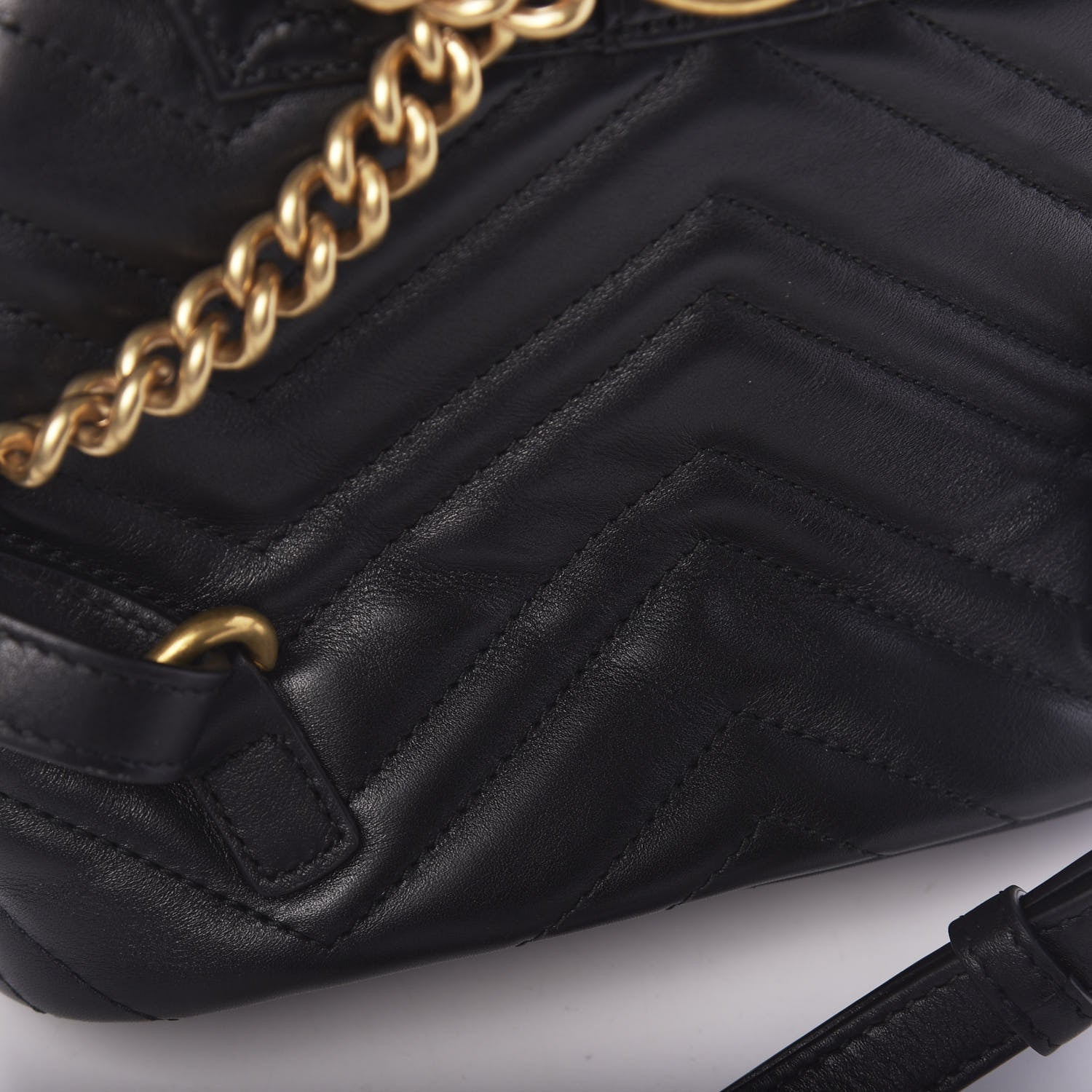 Gucci Calfskin Matelasse GG Marmont Flap Backpack Black 9 of 11