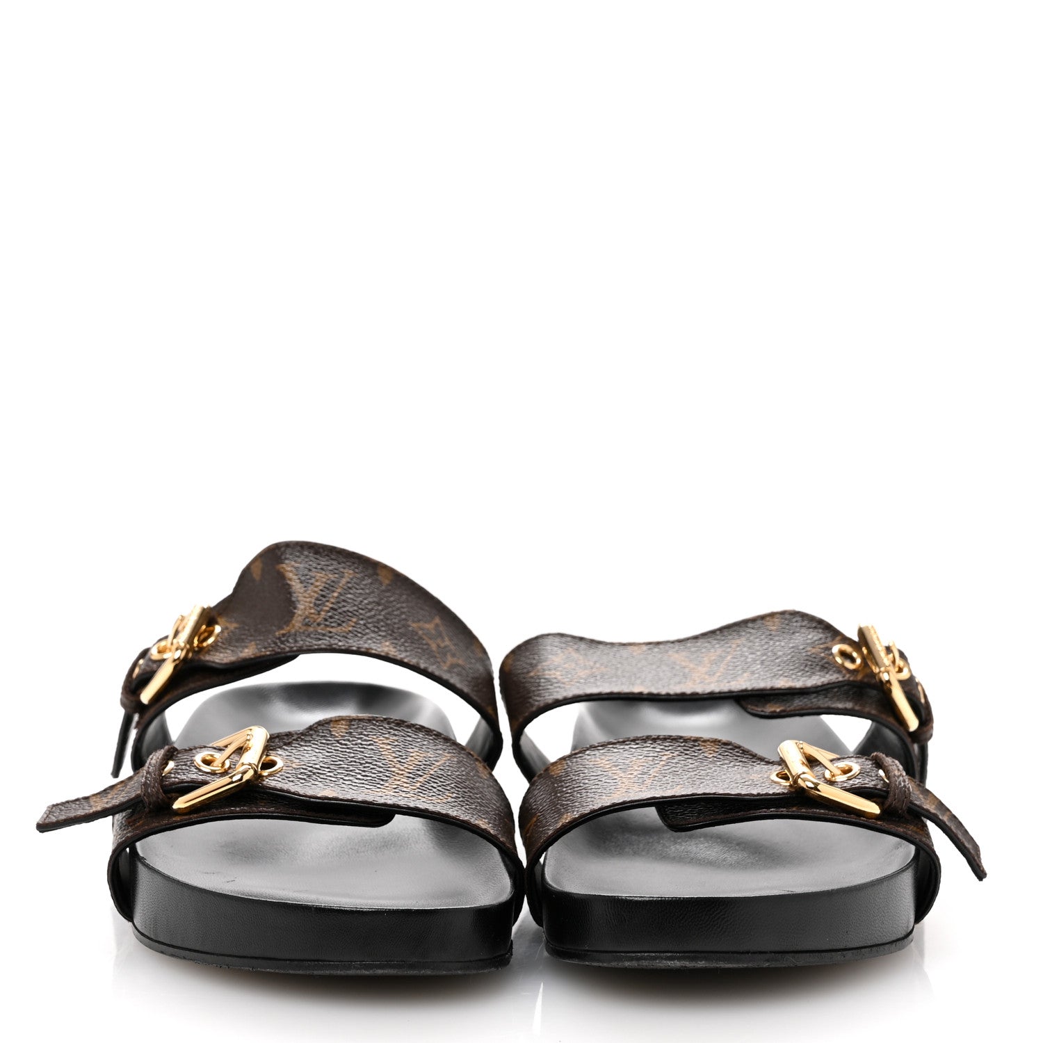 Louis Vuitton Monogram Bom Dia Mule Sandals 39 Black 3 of 11