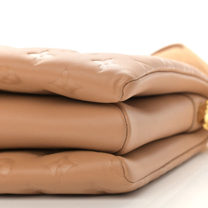 Louis Vuitton Lambskin Embossed Monogram Coussin PM Camel 9 of 10