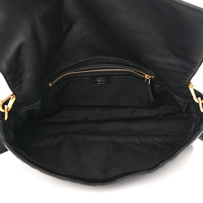 Fendi Nappa FF 1974 Embossed Large Baguette Black 5 of 11