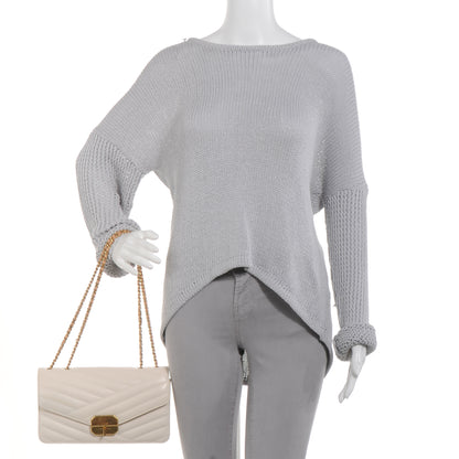 Chanel Calfskin Chevron Gabrielle Flap Off White 2 of 9