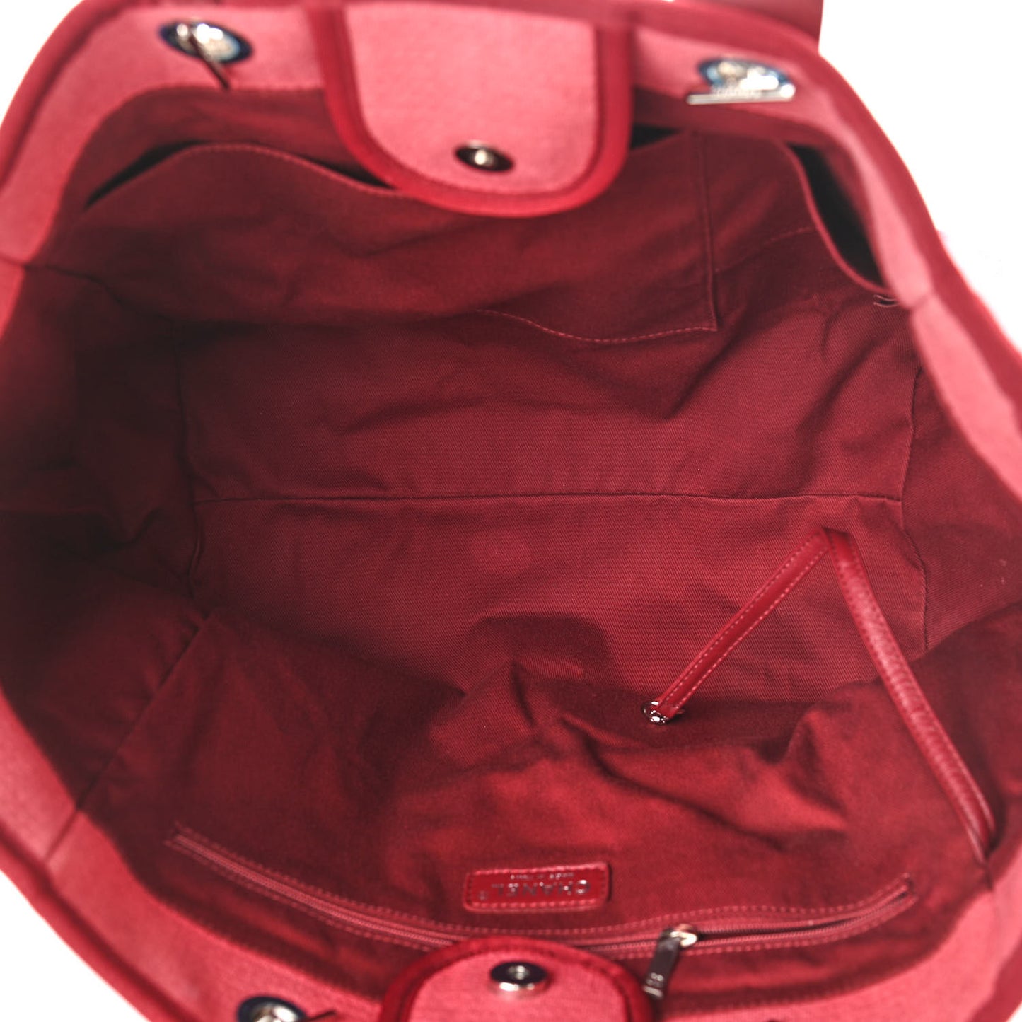 Canvas Medium Deauville Tote Red