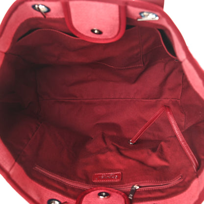Chanel Canvas Medium Deauville Tote Red 5 of 10