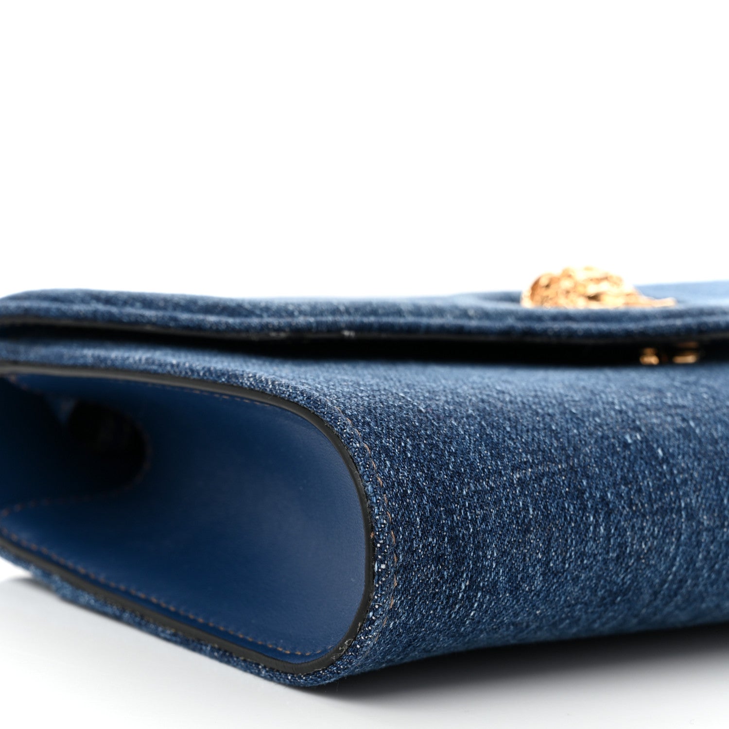 Versace Denim La Medusa Wallet On Strap Navy Blue 8 of 9