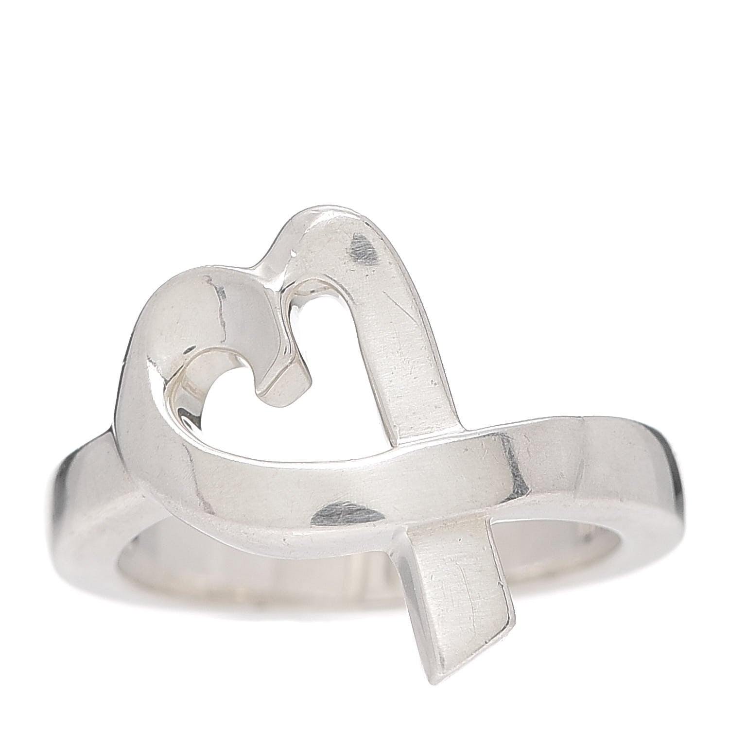 Tiffany Sterling Silver Paloma Picasso Loving Heart Ring 48 4.5 1 of 5