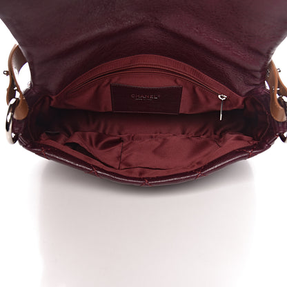 Chanel Glazed Calfskin Stitched On The Road Flap Plum 5 of 10