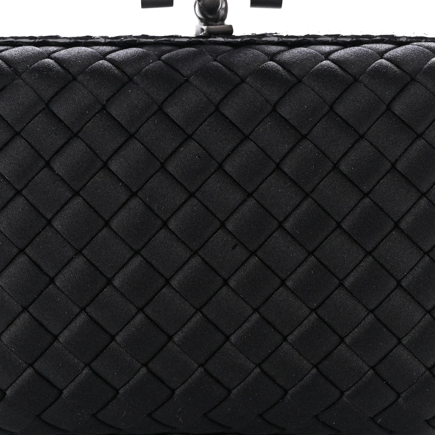 Bottega Veneta Satin Intreccio Impero Ayers Knot Clutch Black 7 of 10