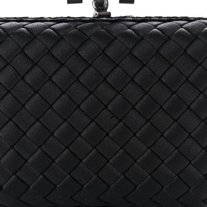 Bottega Veneta Satin Intreccio Impero Ayers Knot Clutch Black 7 of 10