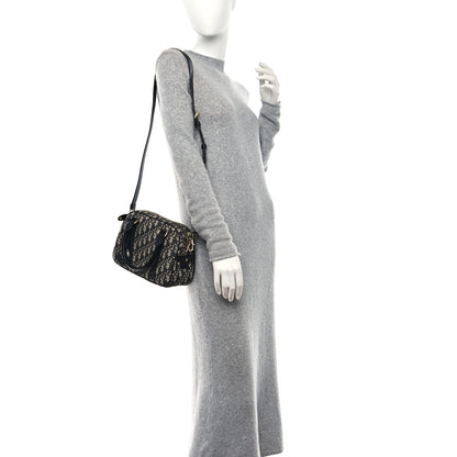 Christian Dior Oblique Medium D-Vibe Bowling Bag Blue 2 of 10