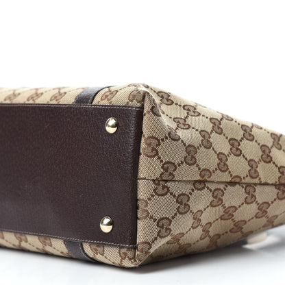 Gucci Monogram Medium Abbey Tote Dark Brown 7 of 10