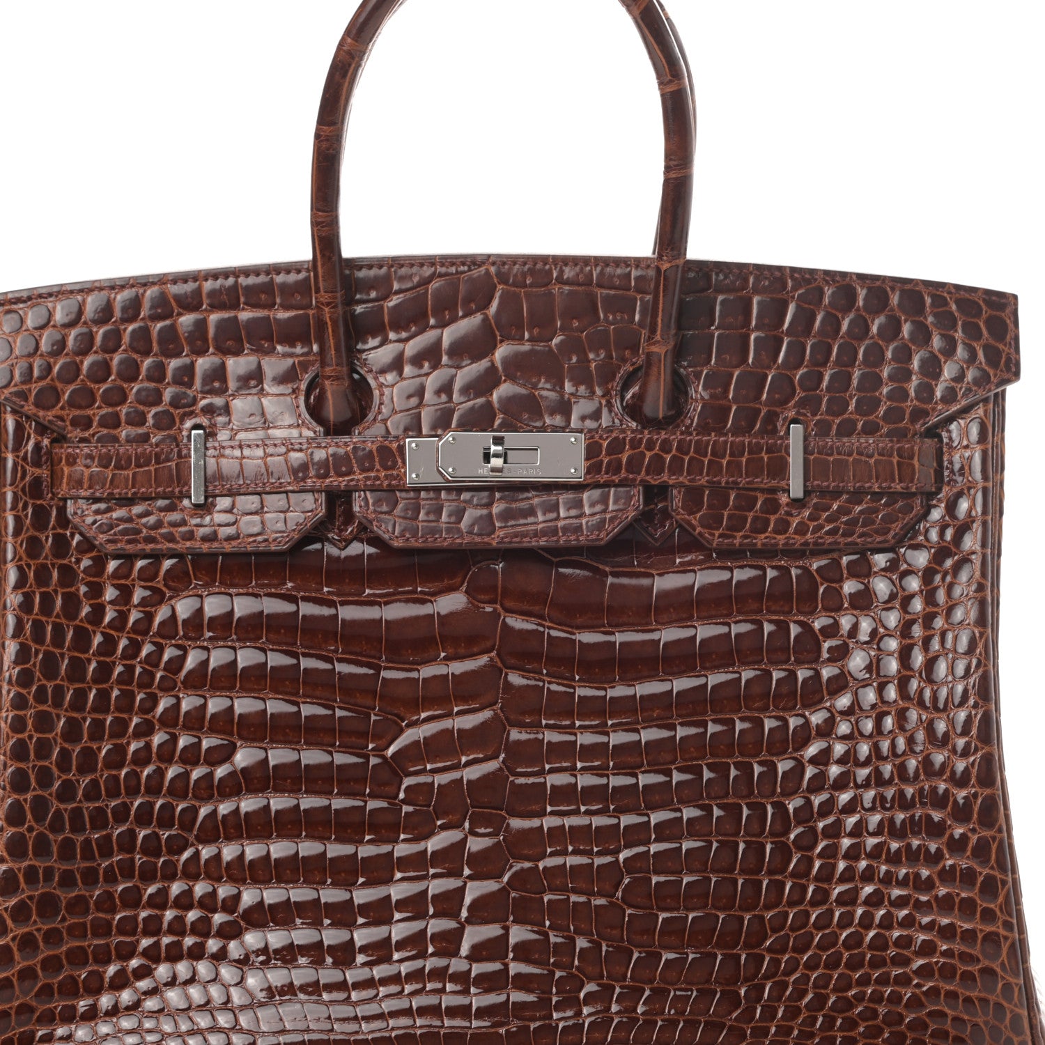 Hermes Shiny Porosus Birkin 35 Miel 31 of 34