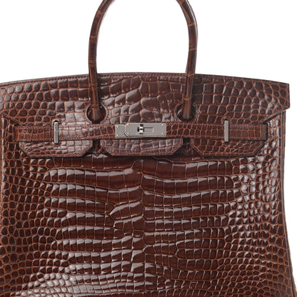 Hermes Shiny Porosus Birkin 35 Miel 31 of 34