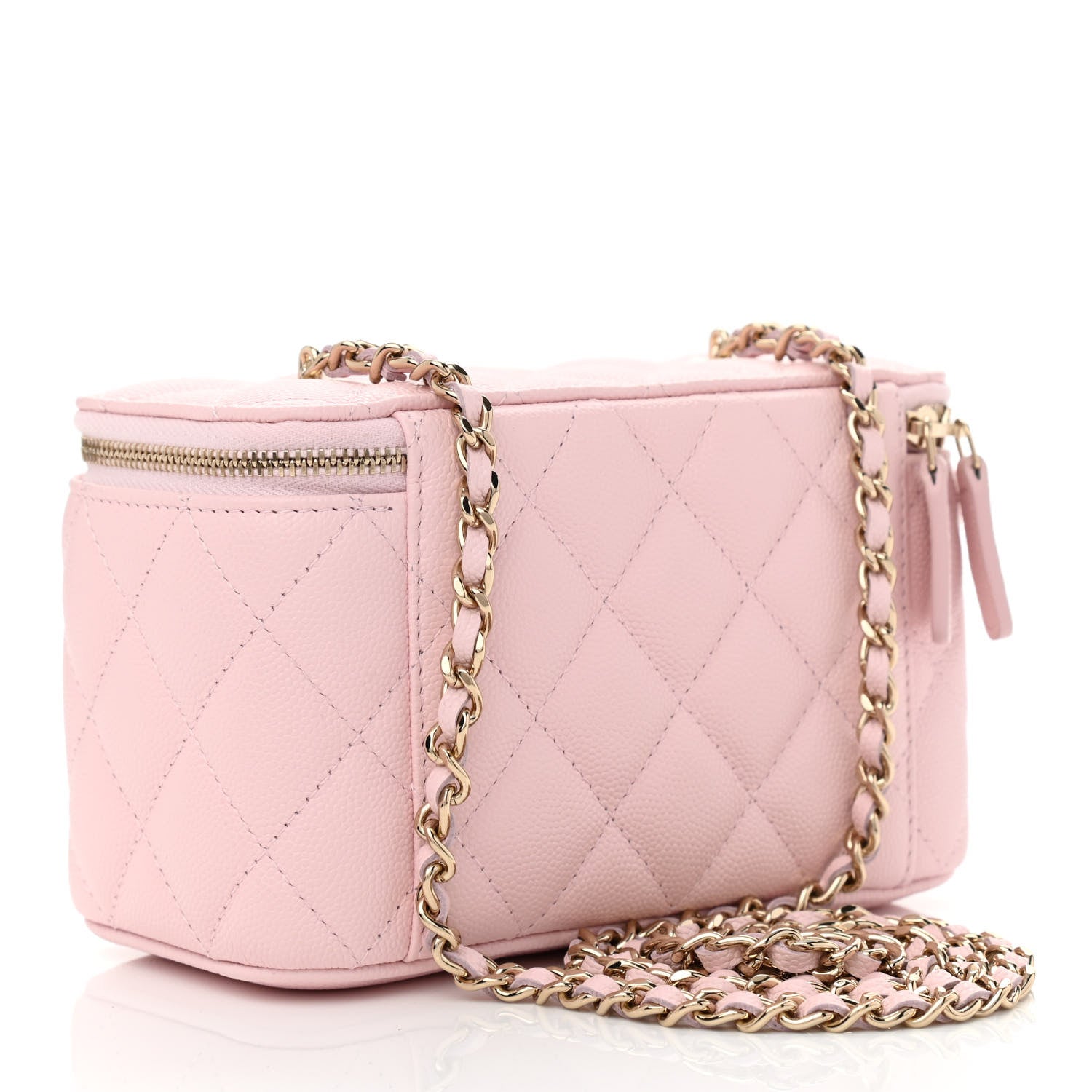 Chanel Caviar Quilted Small Vanity Case With Chain Light Pink 3 of 11