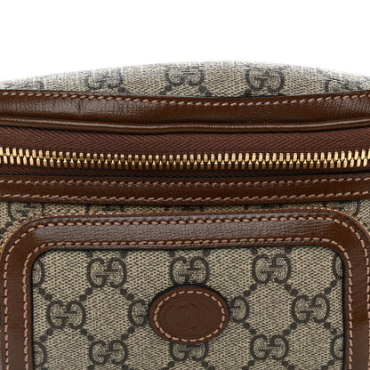 Gucci GG Supreme Monogram Textured Calfskin Retro Interlocking G Belt Bag Beige Ebony Brown Sugar 7 of 10