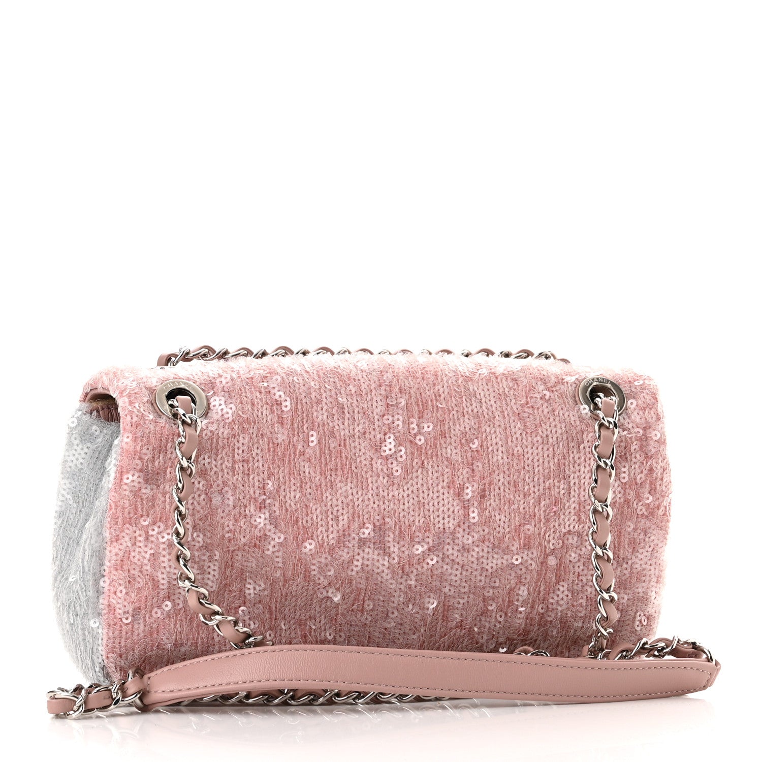 Chanel Sequin Mini Waterfall Flap Pink Blue Yellow 3 of 10