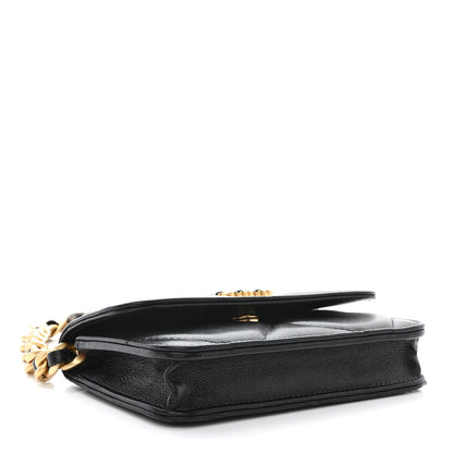 Chanel Lambskin Quilted Chanel 19 Clutch With Chain Black 4 of 13