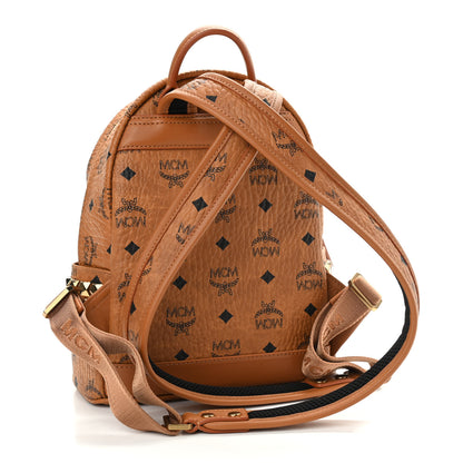 MCM Visetos Side Stud Mini Stark Backpack Cognac 3 of 10
