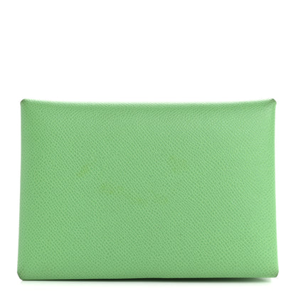 Hermes Epsom Calvi Duo Card Case Vert Comics 1 of 7