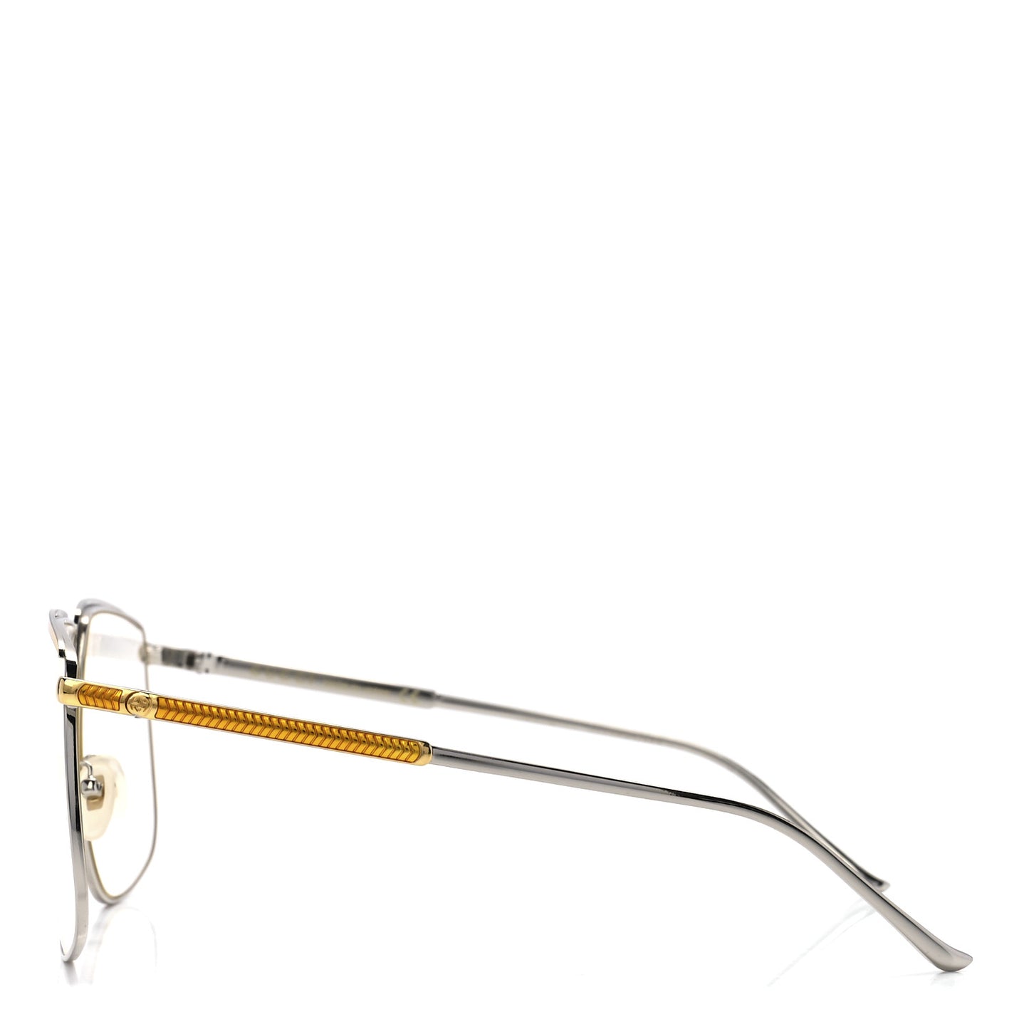Metal Aviator Sunglasses GG0365S Silver Yellow