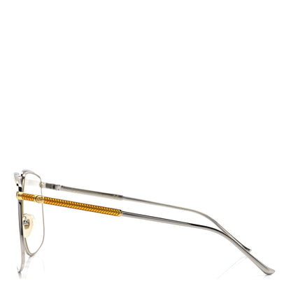 Gucci Metal Aviator Sunglasses GG0365S Silver Yellow 3 of 9