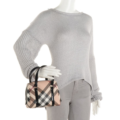 Burberry Patent Nova Check Sophie Satchel Black 2 of 8