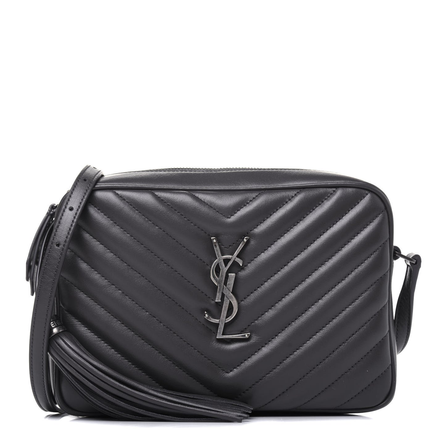 Calfskin Matelasse Monogram Lou Camera Bag Asphalt