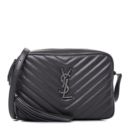 Saint Laurent Calfskin Matelasse Monogram Lou Camera Bag Asphalt 1 of 11