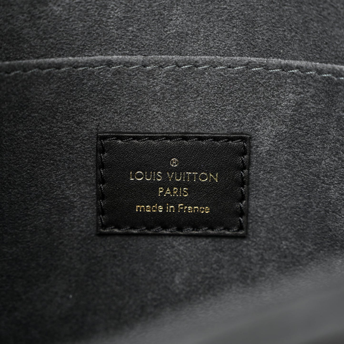 Calfskin Nanogram Embossed Dauphine MM Black