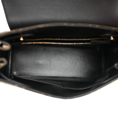 Versace X FENDI Grained Calfskin Fendace Medium La Medusa Top Handle Bag Black Brown 5 of 12