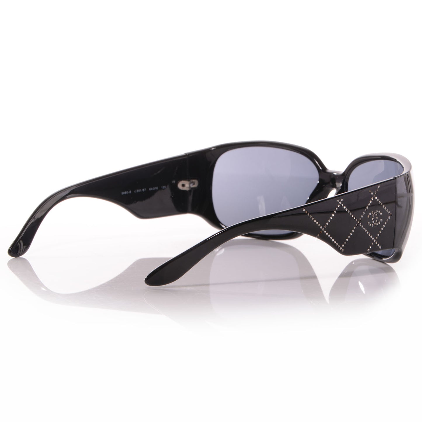 CC Quilted Swarovski Sunglasses 5080-B Black