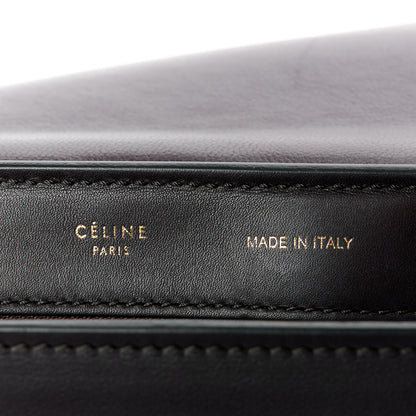 Celine Snakeskin Calfskin Large Trapeze Black Red 6 of 13