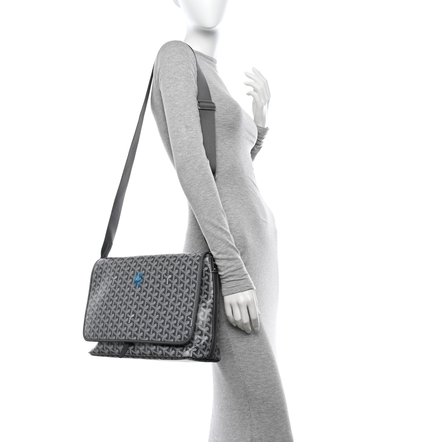 Goyardine Capetien Messenger Bag Grey
