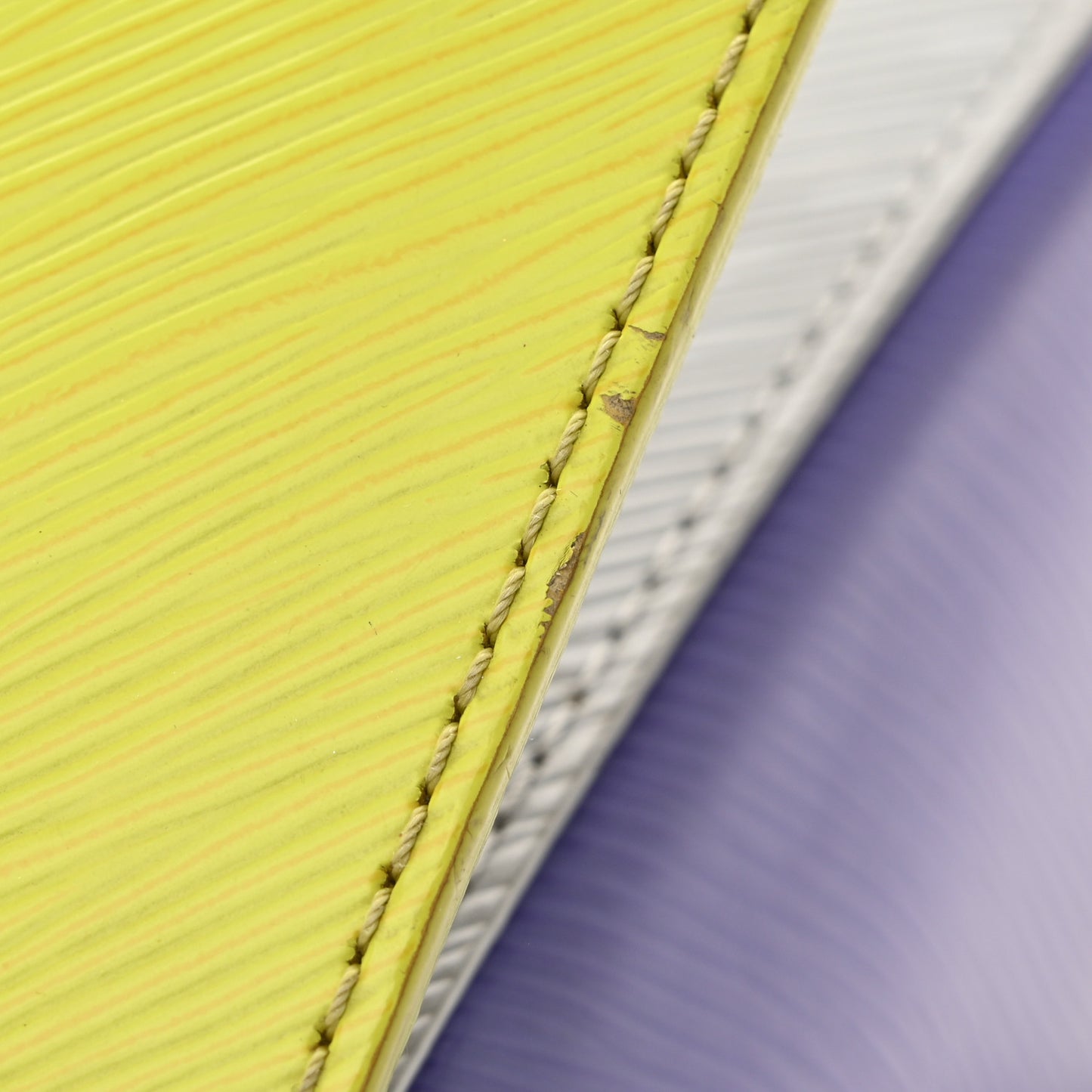 Epi Twist Shoulder Bag MM Purple Yellow Grey