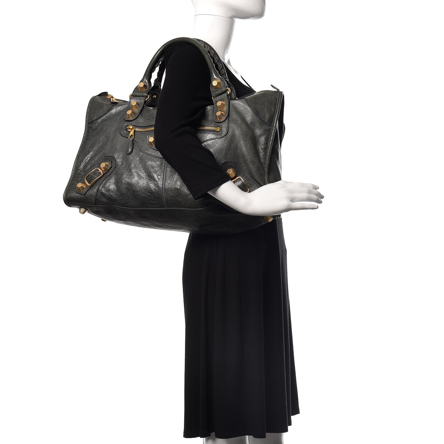 Balenciaga Agneau Giant 21 Gold Hardware Work Anthracite 2 of 17