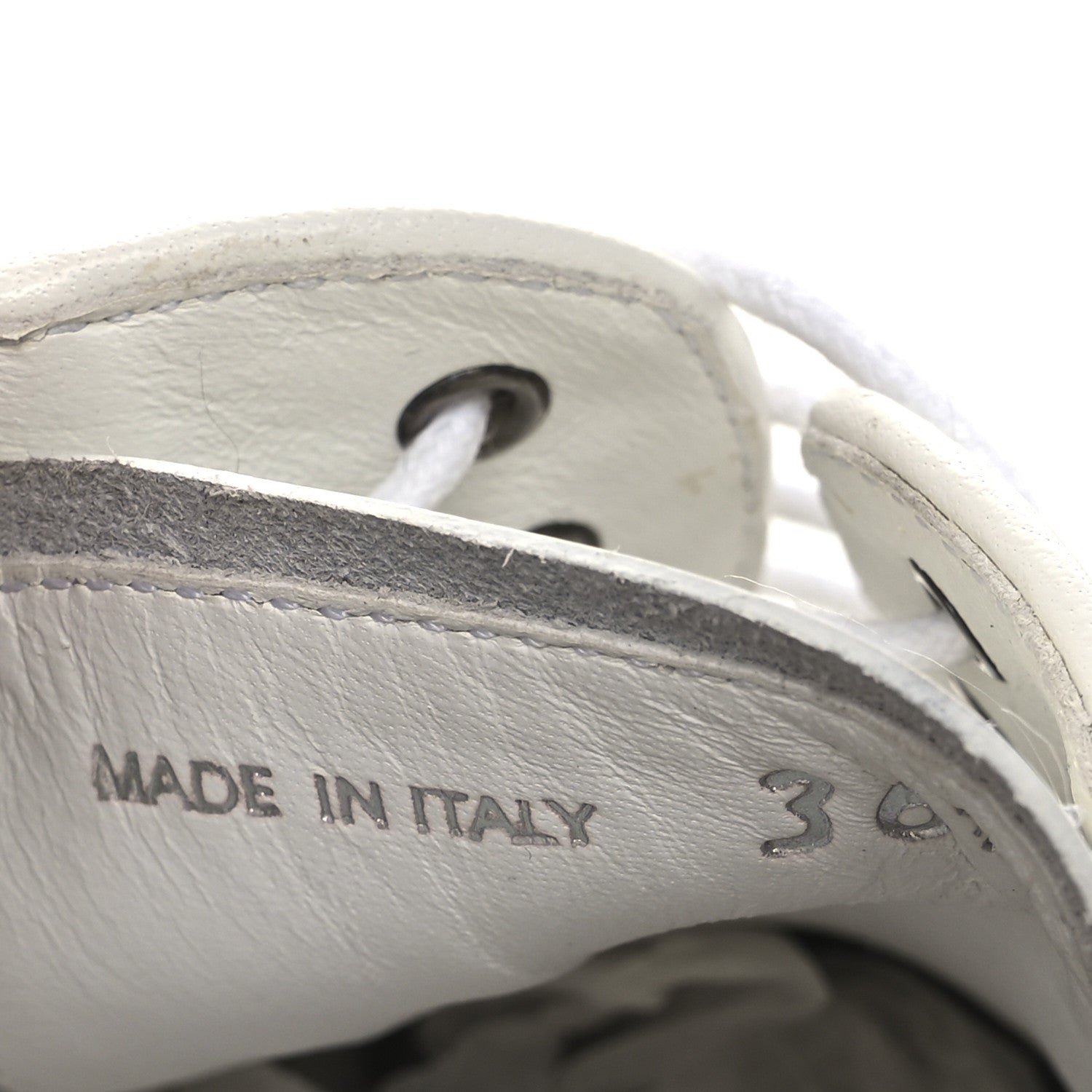 Prada Spazzolato Calzature Donna Triangle Logo 50mm Derby Loafers 36.5 White 10 of 11