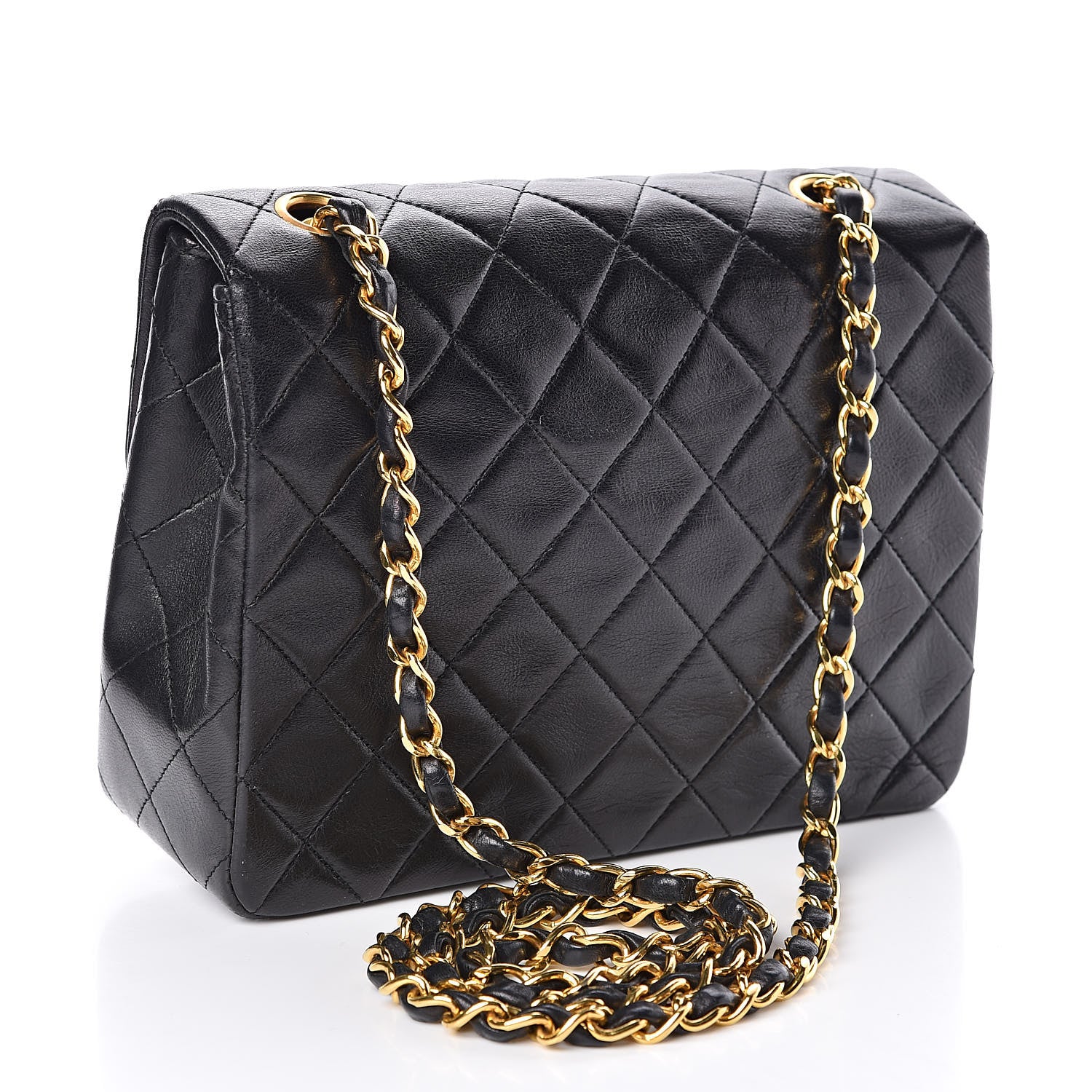 Chanel Lambskin Quilted Mini Square Flap Bag Black 3 of 12