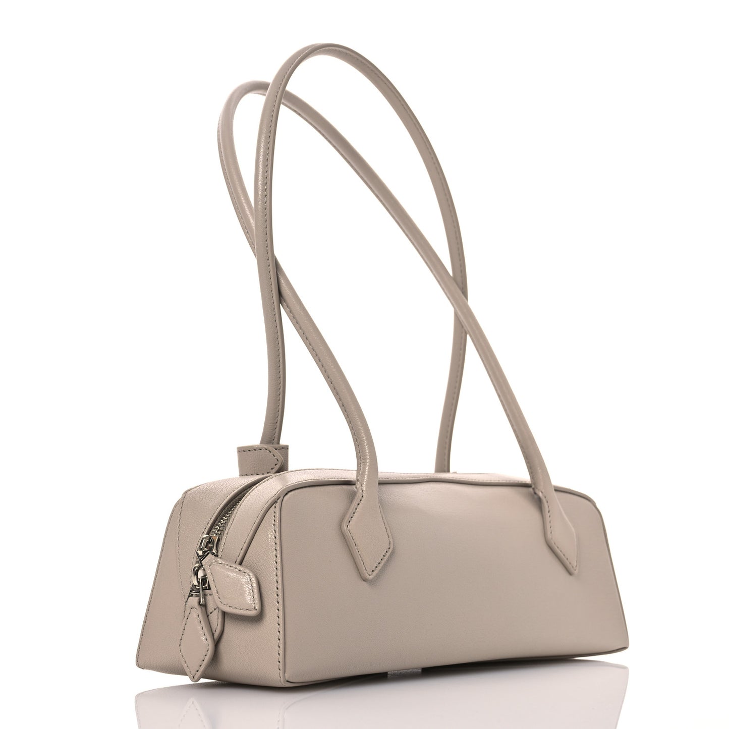 Goatskin Medium Le Teckel Bag Grege